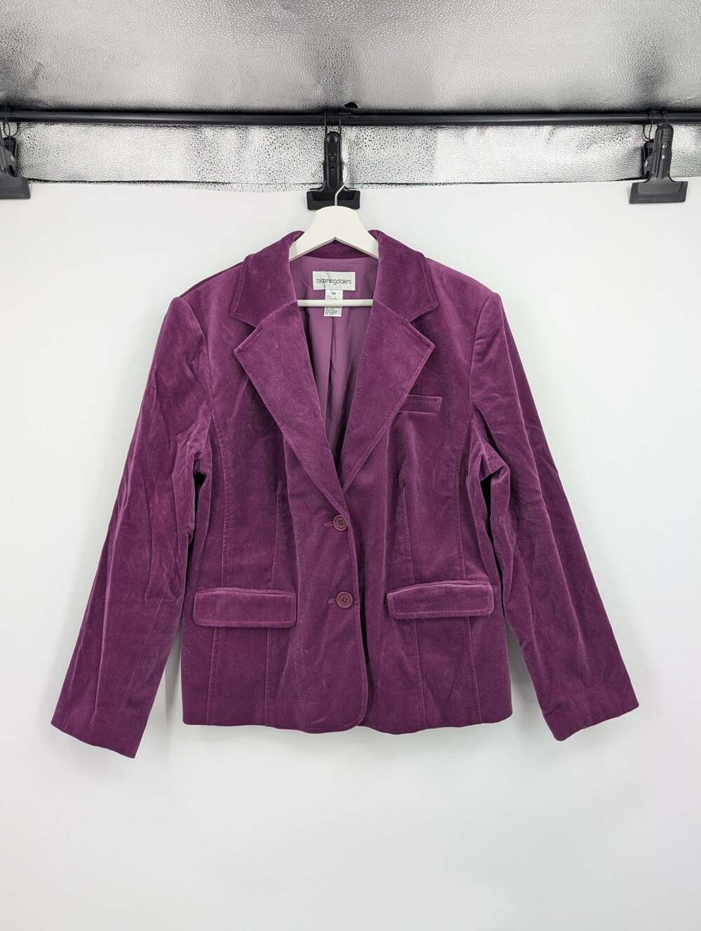 Bloomingdale's Velvet Purple Blazer Jacket Women's 18W Whimsigoth Goth Fairy